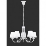 Żyrandol Cortez V - Biały, Klasyczny, 70cm | Trio