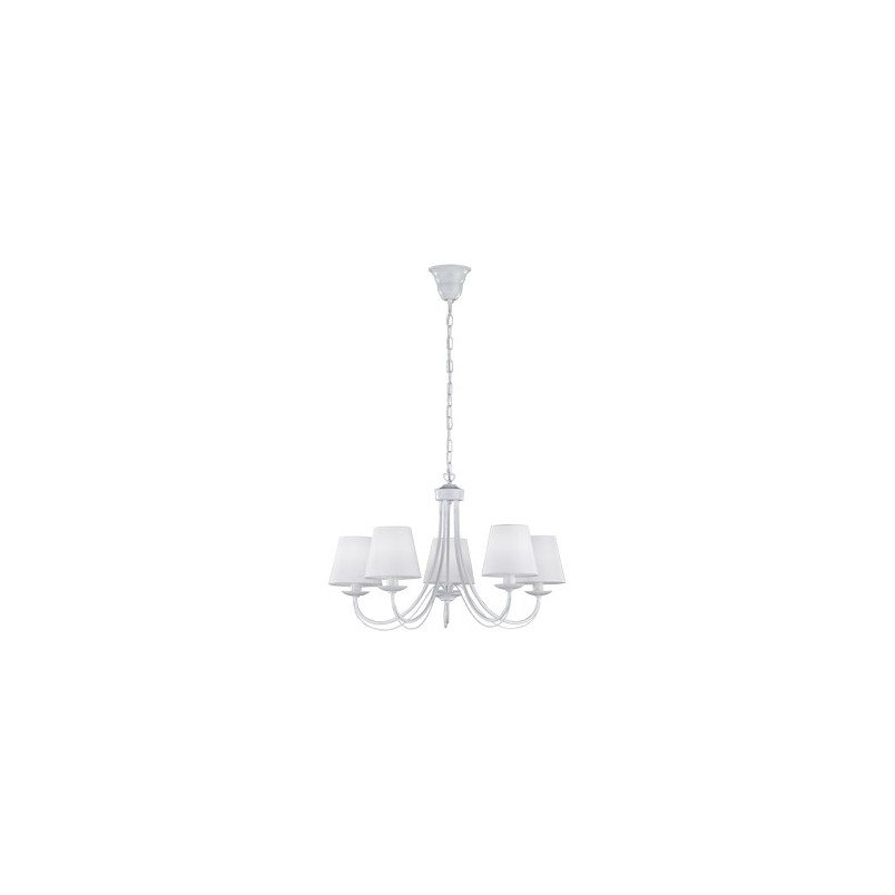 Żyrandol Cortez V - Biały, Klasyczny, 70cm | Trio
