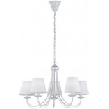 Żyrandol Cortez V - Biały, Klasyczny, 70cm | Trio
