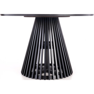 Stół okrągły Miyaki 120cm Halmar | Dąb naturalny / Czarny
