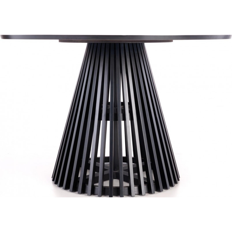 Stół okrągły Miyaki 120cm Halmar | Dąb naturalny / Czarny