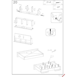 Toaletka z szufladami i lustrem Hollywood XL biała Halmar | 120x55cm