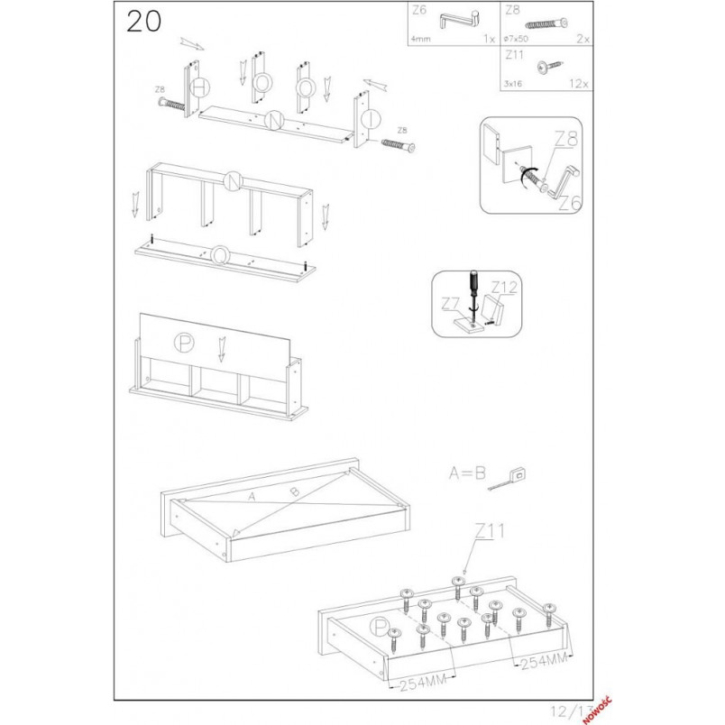 Toaletka z szufladami i lustrem Hollywood XL biała Halmar | 120x55cm