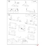 Toaletka z szufladami i lustrem Hollywood XL biała Halmar | 120x55cm