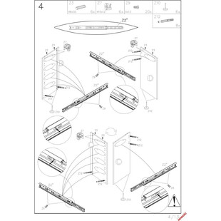 Toaletka z szufladami i lustrem Hollywood XL biała Halmar | 120x55cm