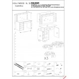 Toaletka z szufladami i lustrem Hollywood XL biała Halmar | 120x55cm