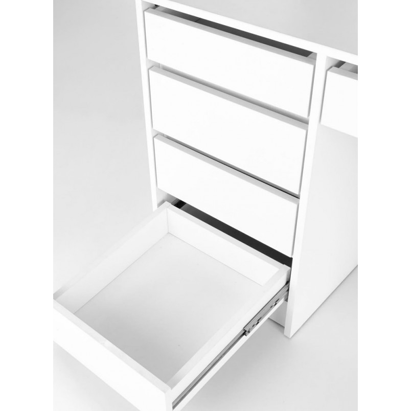 Toaletka z szufladami i lustrem Hollywood XL biała Halmar | 120x55cm