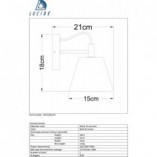 Kinkiet betonowy Possio z drewnem | Lucide - Loftowy design