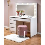 Toaletka z szufladami i lustrem Hollywood XL biała Halmar | 120x55cm