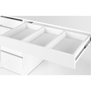 Toaletka z szufladami i lustrem Hollywood XL biała Halmar | 120x55cm