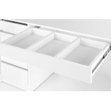 Toaletka z szufladami i lustrem Hollywood XL biała Halmar | 120x55cm