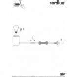 Lampa stołowa czarna Nordlux Siv | Marmurowa podstawa
