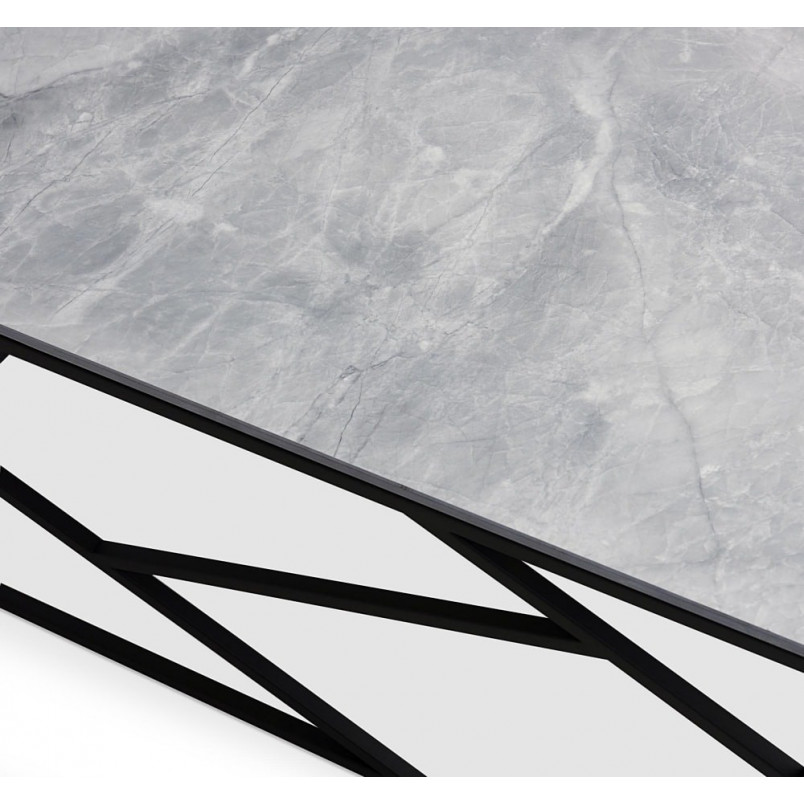 Stolik prostokątny Universe Halmar | 120x60cm | Popielaty Marmur