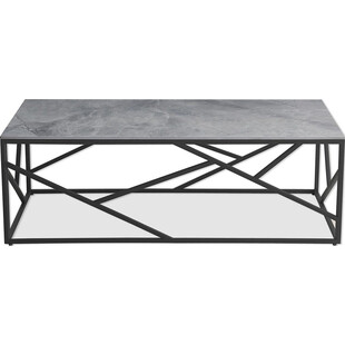 Stolik prostokątny Universe Halmar | 120x60cm | Popielaty Marmur