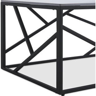 Stolik prostokątny Universe Halmar | 120x60cm | Popielaty Marmur