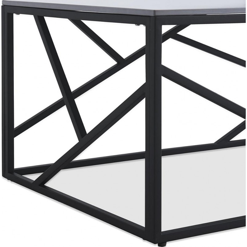 Stolik prostokątny Universe Halmar | 120x60cm | Popielaty Marmur