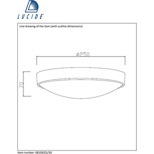 Plafon LED Lex 25cm Czarny - Lucide | Oświetlenie