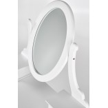 Toaletka z szufladami i lustrem Sara 80x40cm biała Halmar