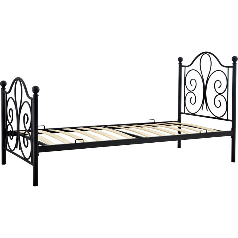Łóżko metalowe 140x200 czarne Halmar - Stylowy sen