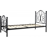 Łóżko metalowe 140x200 czarne Halmar - Stylowy sen