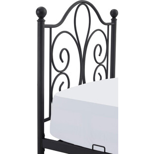 Łóżko metalowe 140x200 czarne Halmar - Stylowy sen