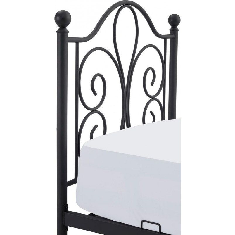 Łóżko metalowe 140x200 czarne Halmar - Stylowy sen