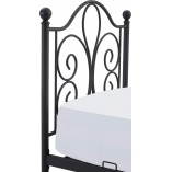 Łóżko metalowe 140x200 czarne Halmar - Stylowy sen