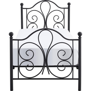 Łóżko metalowe 140x200 czarne Halmar - Stylowy sen