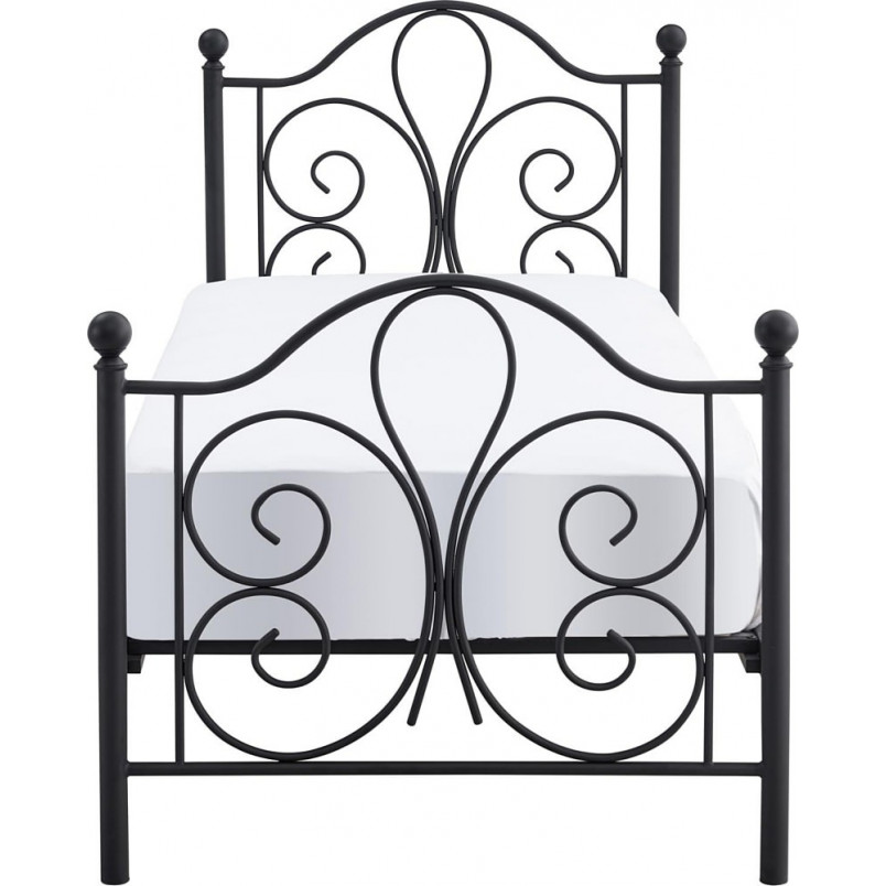 Łóżko metalowe 140x200 czarne Halmar - Stylowy sen
