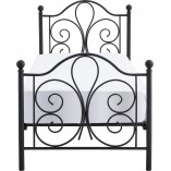 Łóżko metalowe 140x200 czarne Halmar - Stylowy sen