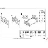 Łóżko metalowe 120x200 czarne Halmar Panama - Komfort i styl