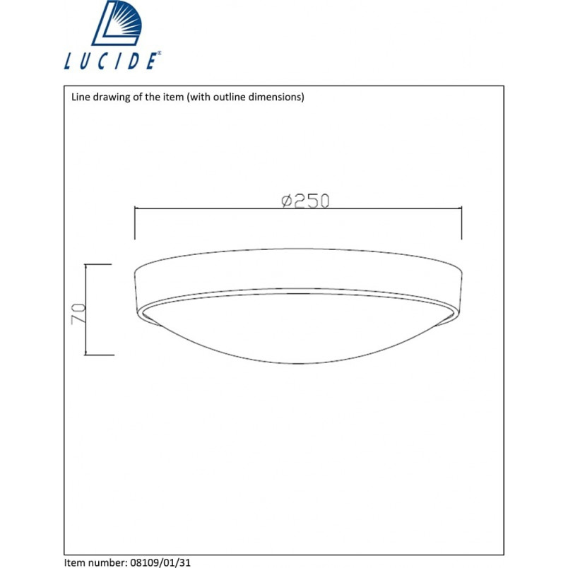 Plafon LED Lex 25cm - Eleganckie oświetlenie Lucide