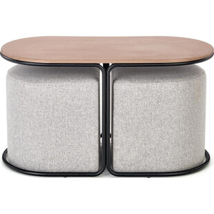 Stolik kawowy Pampa z pufami Halmar | Nowoczesny design
