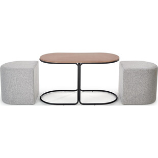 Stolik kawowy Pampa z pufami Halmar | Nowoczesny design