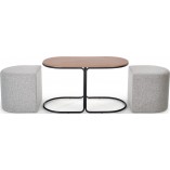 Stolik kawowy Pampa z pufami Halmar | Nowoczesny design