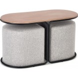 Stolik kawowy Pampa z pufami Halmar | Nowoczesny design