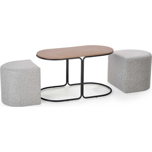 Stolik kawowy Pampa z pufami Halmar | Nowoczesny design