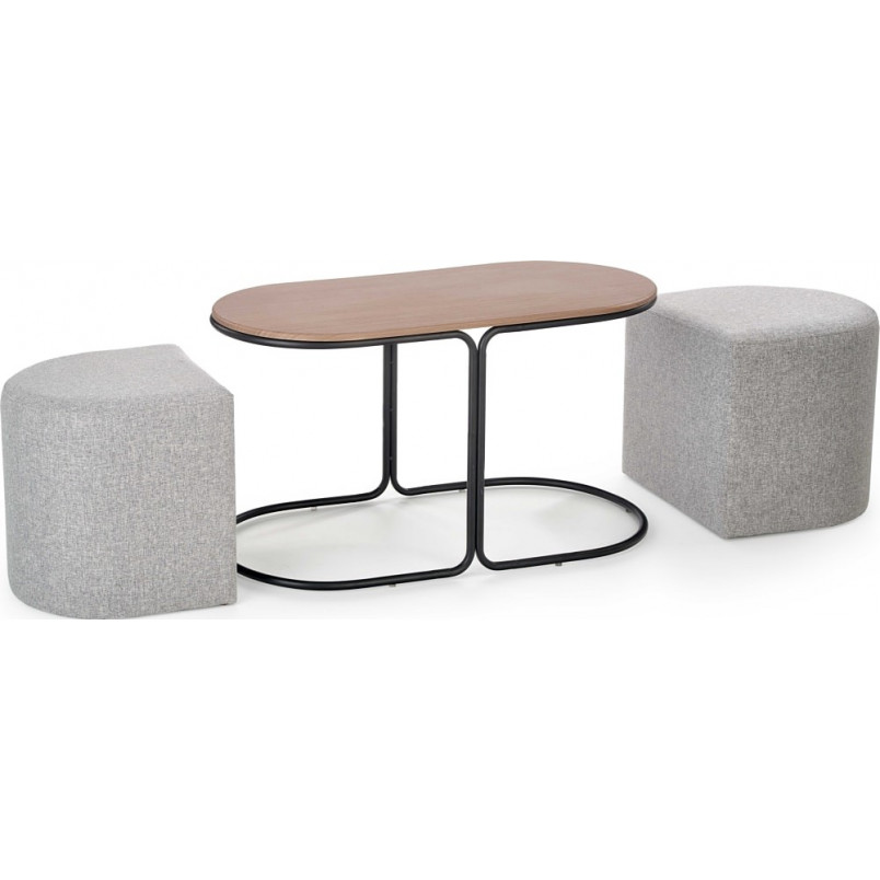 Stolik kawowy Pampa z pufami Halmar | Nowoczesny design