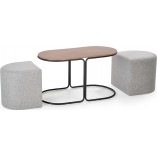 Stolik kawowy Pampa z pufami Halmar | Nowoczesny design