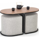 Stolik kawowy Pampa z pufami Halmar | Nowoczesny design