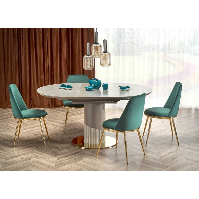 Stół rozkładany glamour Muscat 120cm - Halmar | Elegancki design
