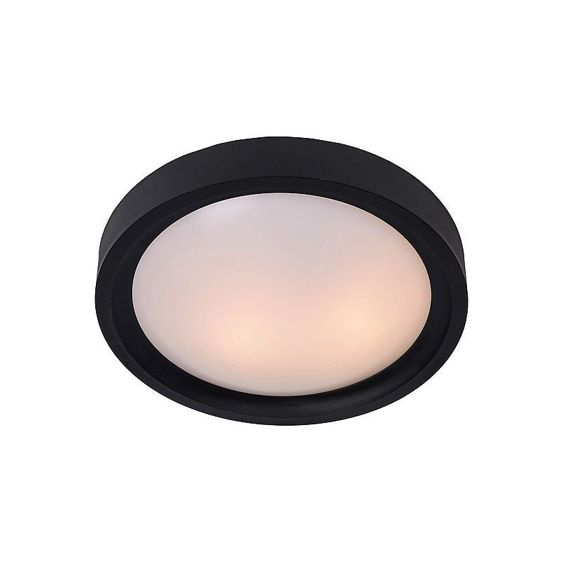 Plafon LED czarny Lucide Lex 33cm - Oświetlenie nowoczesne