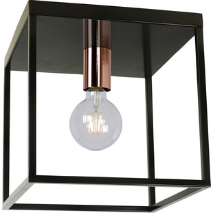 Plafon druciany loft Arthur 25x25cm czarny Lucide