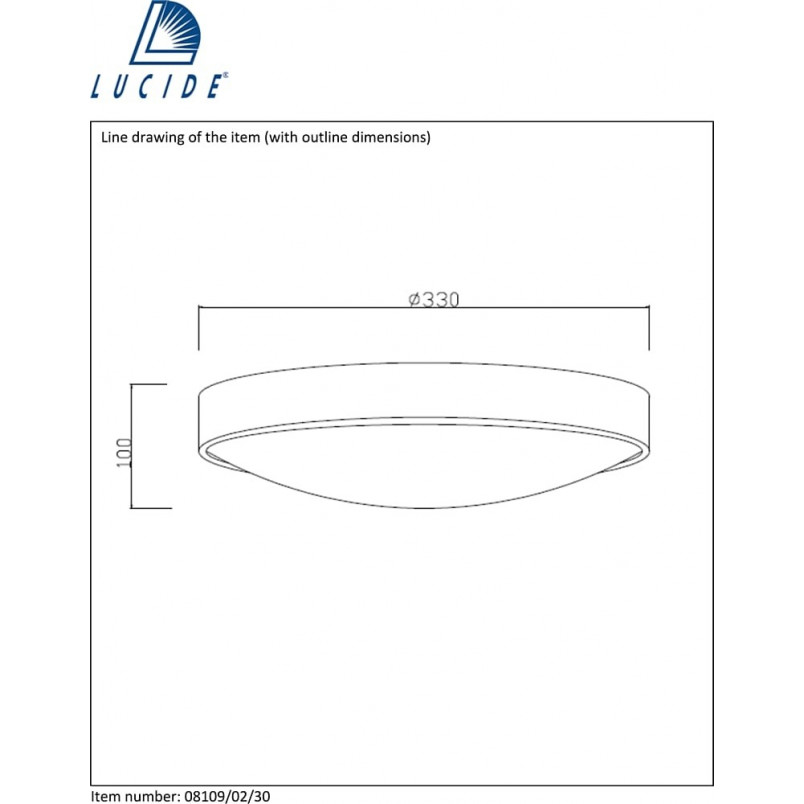 Plafon LED czarny Lucide Lex 33cm - Oświetlenie nowoczesne