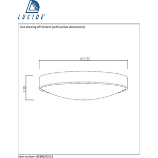 Plafon LED Okrągły Lex 33cm Biały Lucide - Eleganckie Oświetlenie