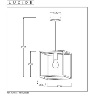 Lampa Wisząca Loft Arthur Czarna | Lucide - Kup Teraz!