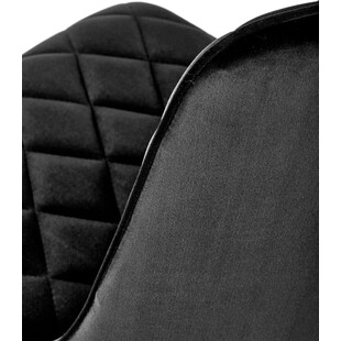 Krzesło welurowe pikowane K450 czarne Halmar - Komfort i styl