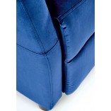 Fotel rozkładany welurowy Felipe II granatowy | Halmar