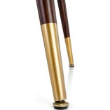 Stół okrągły retro Domenico 110cm orzech / złoty Halmar
