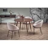 Stół okrągły retro Domenico 110cm orzech / złoty Halmar